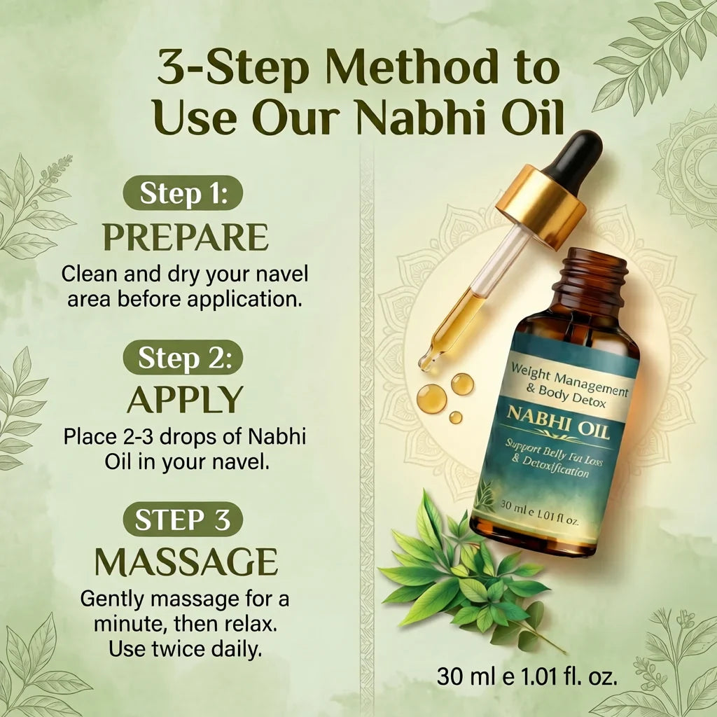Weight Management and Body Detox Nabhi Oil🌿(Buy 1 Get 1 Free)