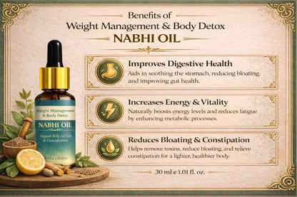 Weight Management and Body Detox Nabhi Oil🌿(Buy 1 Get 1 Free)