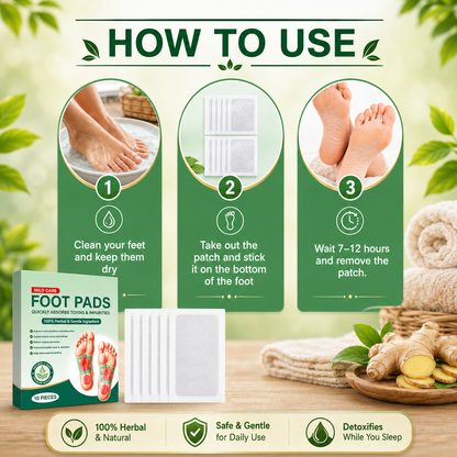 🌿 Pure Nature Foot Patches 🦶 BUY 10 GET 20 FREE 🌱 (Pack of 30)